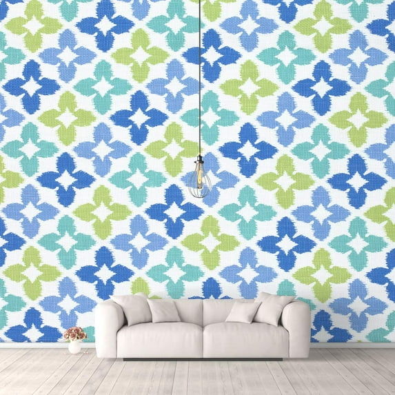 Idea4wall 4pcs Vintage Flowers Peel and Stick Wallpaper Removable Wall Murals Large Wall Stickers for Home Decoration, 66"x24"