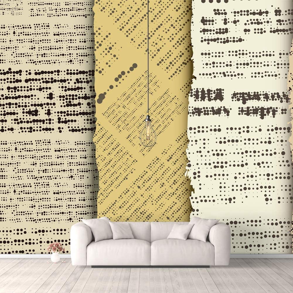 Idea4wall 4pcs Vintage Pictures Collage Peel and Stick Wallpaper Removable Wall Murals Large Wall Stickers for Home Decoration, 66"x24"