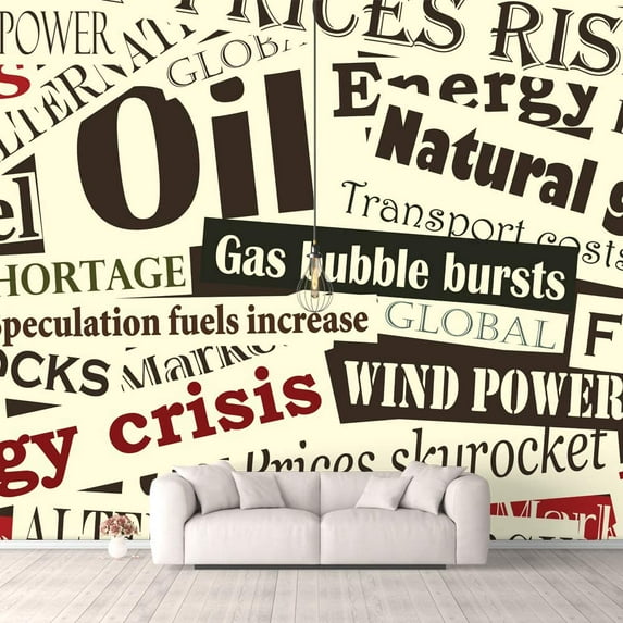 Idea4wall 4pcs Vintage Pictures Collage Peel and Stick Wallpaper Removable Wall Murals Large Wall Stickers for Home Decoration, 66"x24"