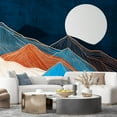 thumbnail image 1 of Idea4wall 4pcs Watercolor Granite Marble Mountain Forest Nature Wilderness Stick Wallpaper Removable Wall Murals Large Wall Stickers for Home Decoration, 108"x96", 1 of 5