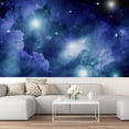 thumbnail image 1 of Idea4wall 5pcs Azure Nebula Galaxy Stick Wallpaper Removable Wall Murals Large Wall Stickers for Home Decoration, 72"x120", 1 of 5