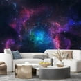 thumbnail image 1 of Idea4wall 5pcs Galaxy Eclipse Astronomy & Space Stick Wallpaper Removable Wall Murals Large Wall Stickers for Home Decoration, 120"x120", 1 of 5