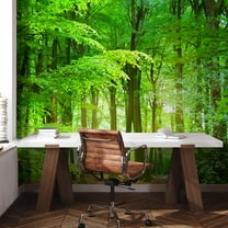 Idea4wall 5pcs Nature Forest Path Stick Wallpaper Removable Wall Murals Large Wall Stickers for Home Decoration, 108"x120"
