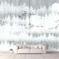 thumbnail image 1 of Idea4wall 6pcs Chinese Style Landscape Peel and Stick Wallpaper Removable Wall Murals Large Wall Stickers for Home Decoration, 100"x24", 1 of 3