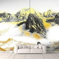 thumbnail image 1 of Idea4wall 6pcs Chinese Style Landscape Peel and Stick Wallpaper Removable Wall Murals Large Wall Stickers for Home Decoration, 100"x24", 1 of 4