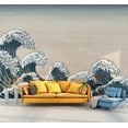 thumbnail image 1 of Idea4wall 6pcs Kobe River Japanese Style Stick Wallpaper Removable Wall Murals Large Wall Stickers for Home Decoration, 100"x144", 1 of 5