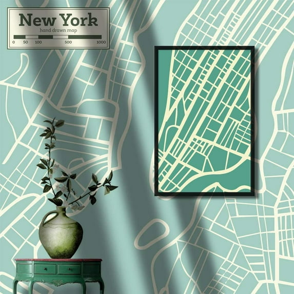 Idea4wall 6pcs Nordic Style Peel and Stick Wallpaper Removable Wall Murals Large Wall Stickers for Home Decoration, 100"x24"