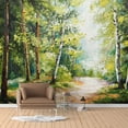 thumbnail image 1 of Idea4wall 6pcs Oil Painting Peel and Stick Wallpaper Removable Wall Murals Large Wall Stickers for Home Decoration, 100"x24", 1 of 5