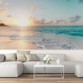 thumbnail image 1 of Idea4wall 8pcs Mural Romantic Beach Sea Wave Stick Wallpaper Removable Wall Murals Large Wall Stickers for Home Decoration, 72"x192", 1 of 5