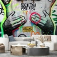 thumbnail image 1 of Idea4wall 8pcs Street Art Graffiti Hip Hop Girl Stick Wallpaper Removable Wall Murals Large Wall Stickers for Home Decoration, 120"x192", 1 of 5