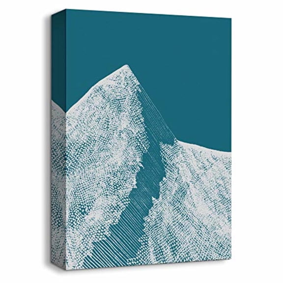 Idea4wall Geometric Canvas Wall Art Abstract Painiting Canvas Prints Modern Home Wall Decor, 12"x18"