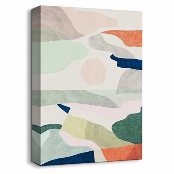 Idea4wall Geometric Canvas Wall Art Abstract Painiting Canvas Prints Modern Home Wall Decor, 24"x36"