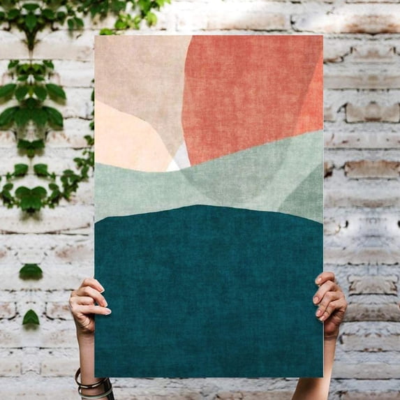 Idea4wall Geometric Canvas Wall Art Abstract Painiting Canvas Prints Modern Home Wall Decor, 32"x48"