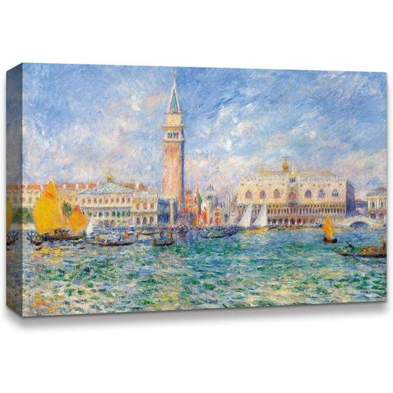 Idea4wall La Grenouillere by Pierre Auguste Renoir Canvas Wall Art Famous Art Prints for Home Wall Decor, 24"x36"