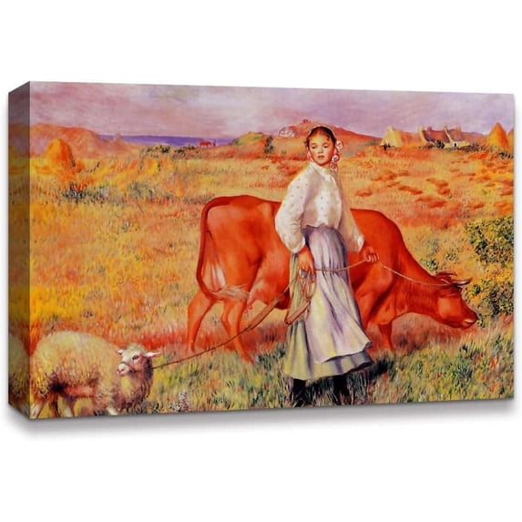 Idea4wall La Grenouillere by Pierre Auguste Renoir Canvas Wall Art Famous Art Prints for Home Wall Decor, 32"x48"