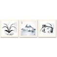 thumbnail image 1 of Idea4wall Vintage Canvas Wall Art Chinese Calligraphy Painting Prints for Home Wall Decor, 16"x16", 1 of 5