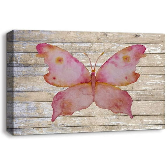 Idea4wall Vintage Canvas Wall Art Colorful Butterfly Canvas Prints for Home Wall Decor, 32"x48"