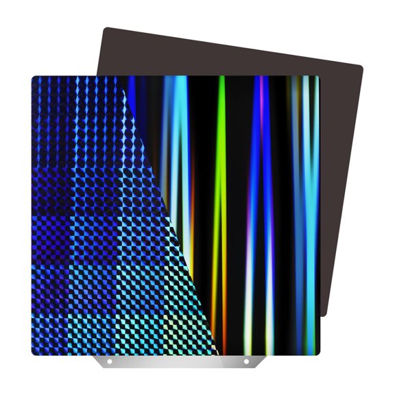 IdeaFormer Double Sided Textured H1H Sheet 310x310mm, Flexible Rainbow Streak+Phantom H1H Magnetic Build Plate for Artillery Sidewinder X1 X2 for Creality CR-10 CR-10S for Anet A8 Plus
