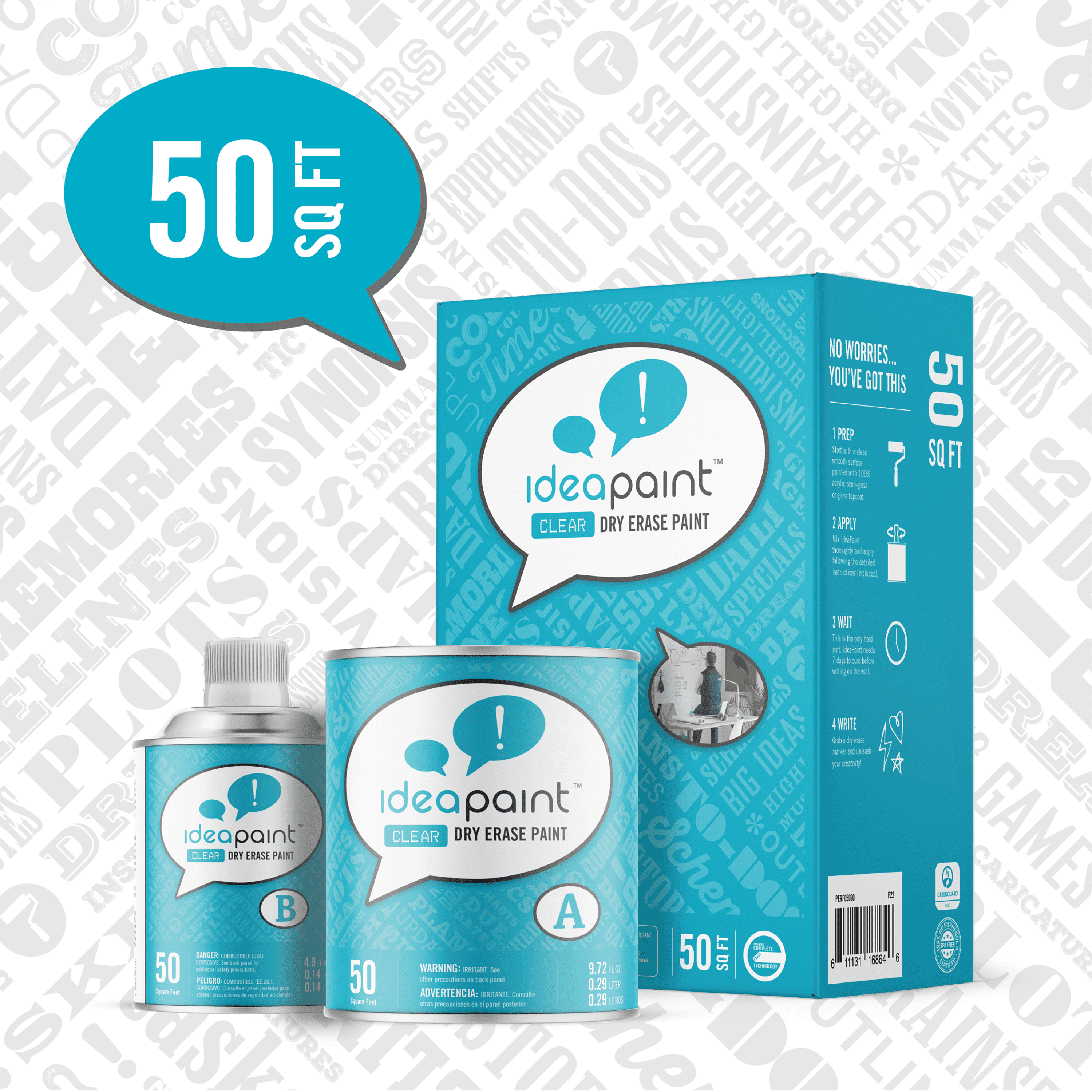 IdeaPaint Clear Dry Erase Paint - Walmart.com