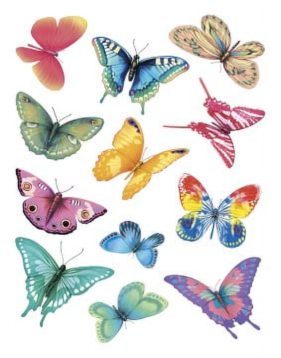 IdeaStix Butterfly Magic 2Sheet Accents Original Premium Peel and