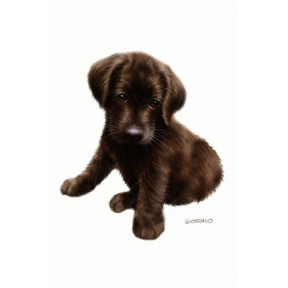 IdeaStix Chocolate Lab Dog Pet-Sticker - Original Premium Double-Sided Peel & Stick Dog Applique for Sliding Glass Door and Windows - Washable - Heat and Water Resistant - UV Ink Printed