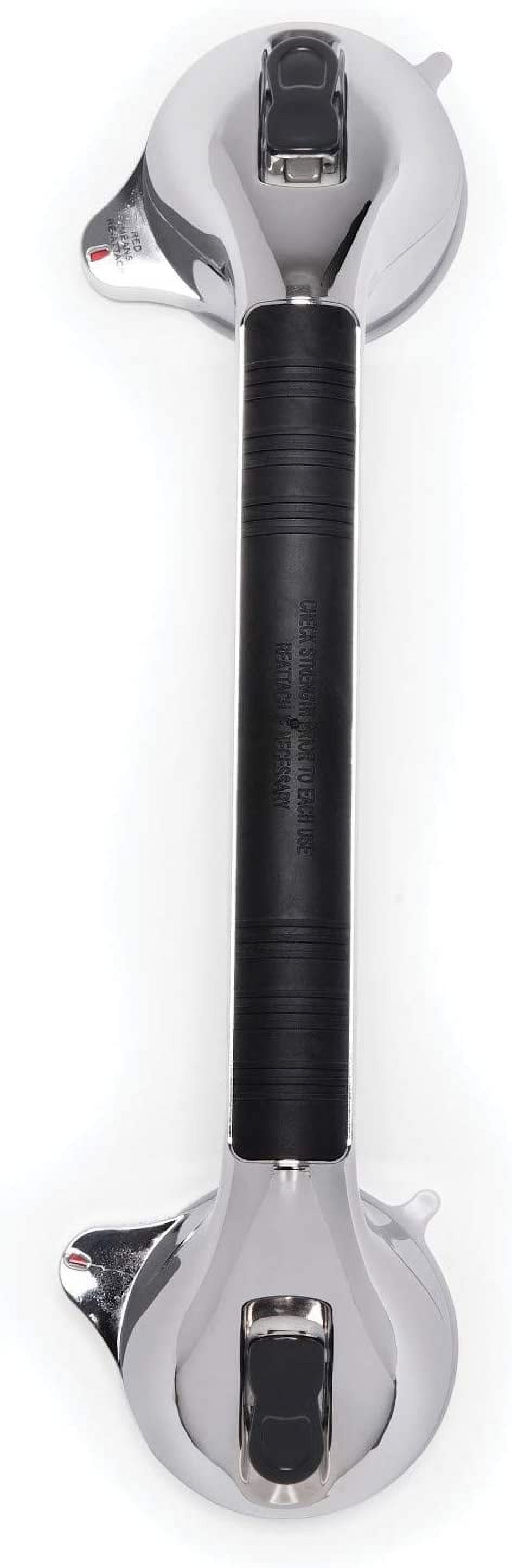 IdeaWorks 16 Chrome Shower Grab Bar Suction Safety Bars for Showers and