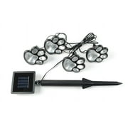 Ideaworks Set of 4 LED Pathway Paw Print Solar Lights