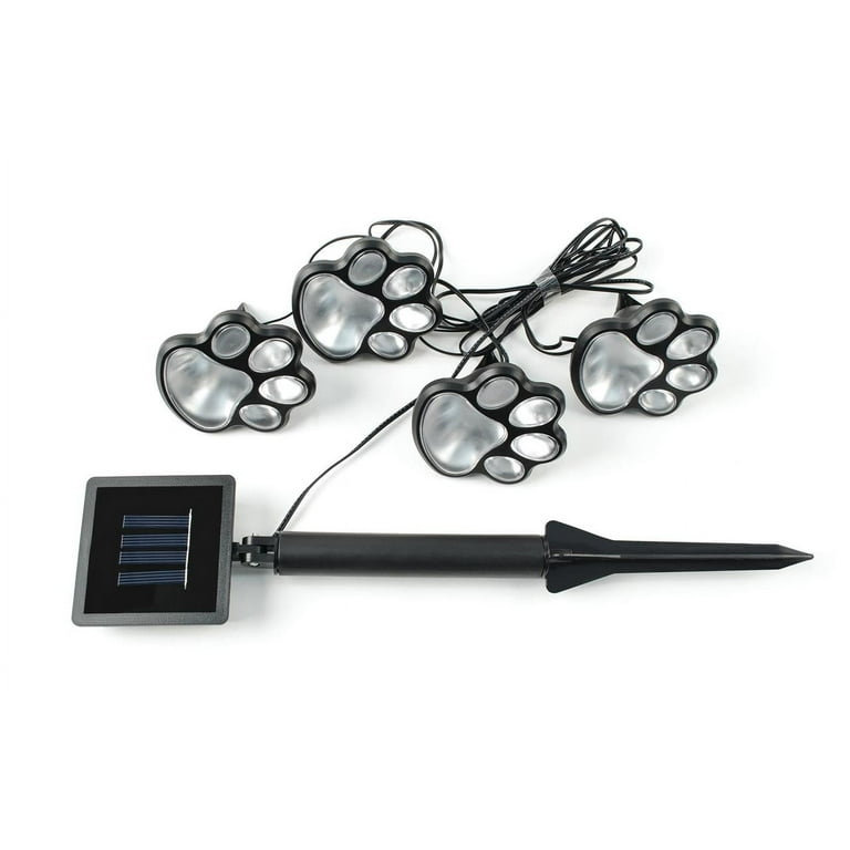 Ideawork's Set of 4 LED Pathway Paw Print Solar Lights Ideawork's Set of 4 LED Pathway Paw Print Solar Lights