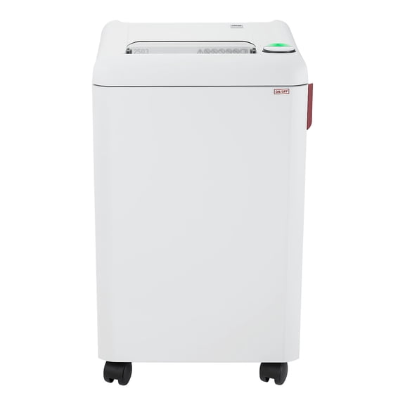 IDEAL 2503 Strip-Cut Commercial Office Paper Shredder, Made in Germany, Continuous Operation, 19 to 21 Sheet Feed Capacity, 20-Gallon Bin, Shreds Staples/PaperClips/Credit Cards/CD/DVDs, P-2 Security
