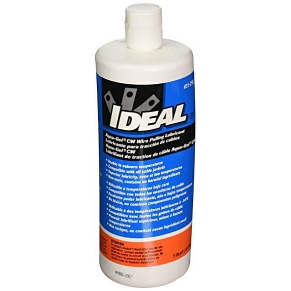 Ideal 31-298 Aqua-Gel Cold Weather Wire Pulling Lubricant, 1 quart Container