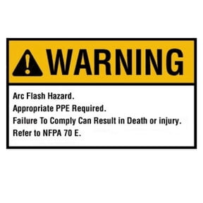Ideal 44-892BK Warning Label, Nec Arc Flash, 3-1/2" x 5", Adhesive, Bulk 100pc