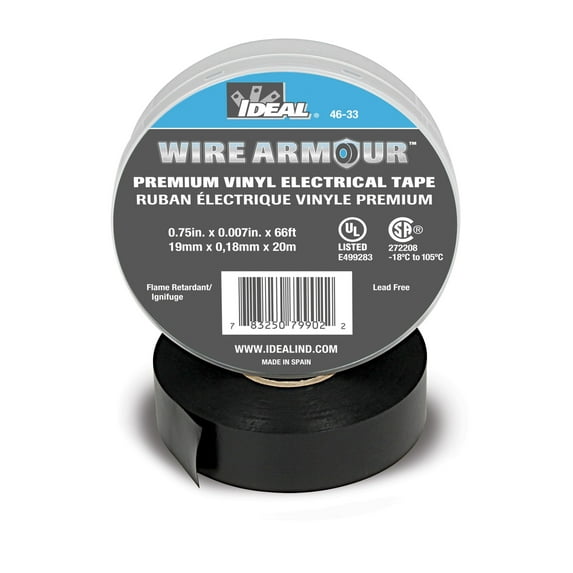 Ideal 46 - 33 Black 7 Mil Wire Armour Professional Vinyl Electrical Tape