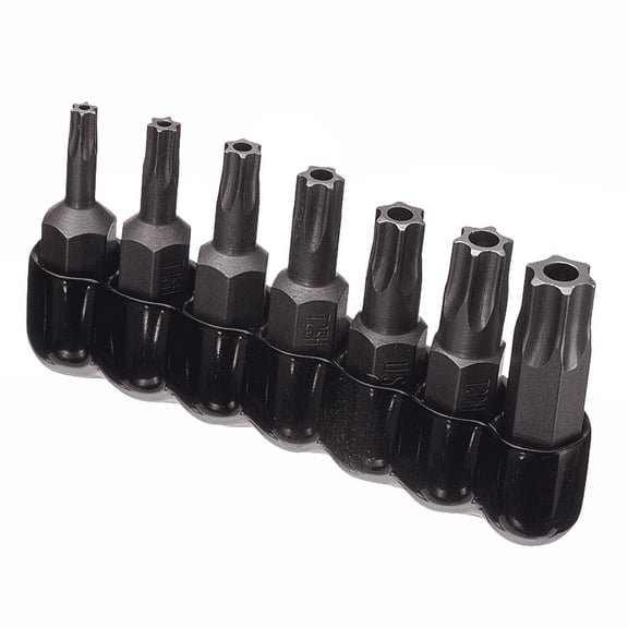 Ideal 78-0101 7-Piece Tamperproof Torx Bit Set In Holder, Carded