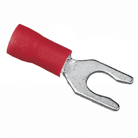 Ideal 83-7011 Vinyl Insulated Snap Spade Terminal, 22-18 AWG, #6 Stud