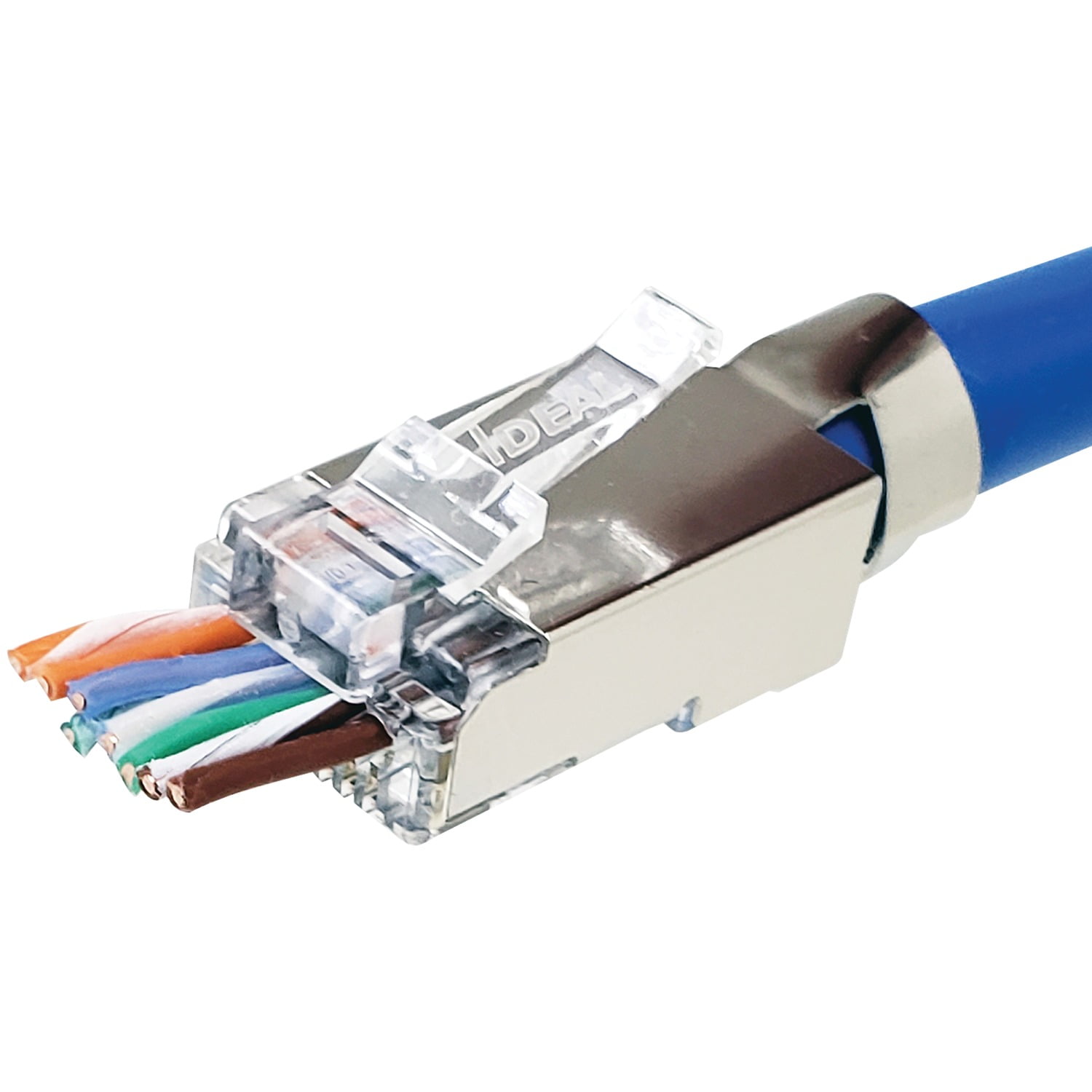 Ideal 85-369 Shielded Feed-thru Cat-6a/6/5-e Modular Plugs