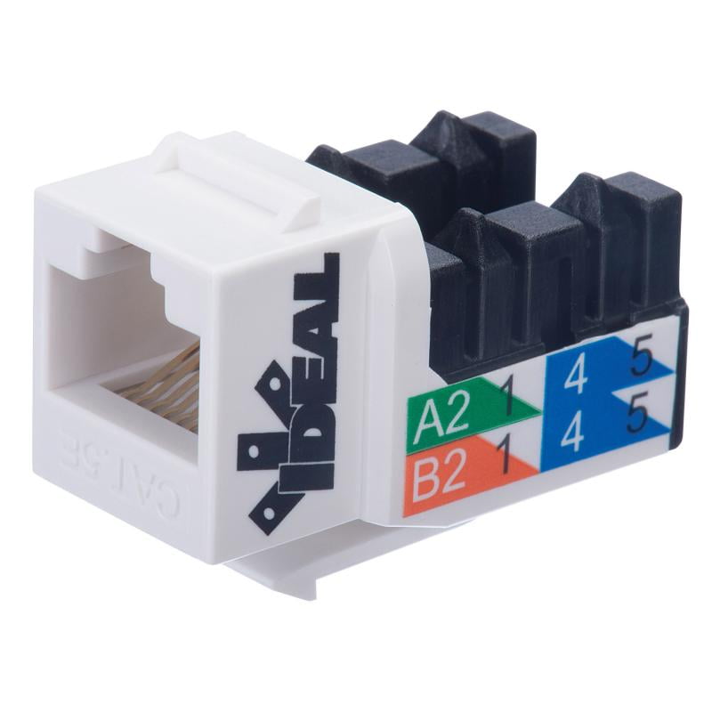 Ideal 89-761WH CAT6 Keystone Modular Jack White 10/Clam - Walmart.com