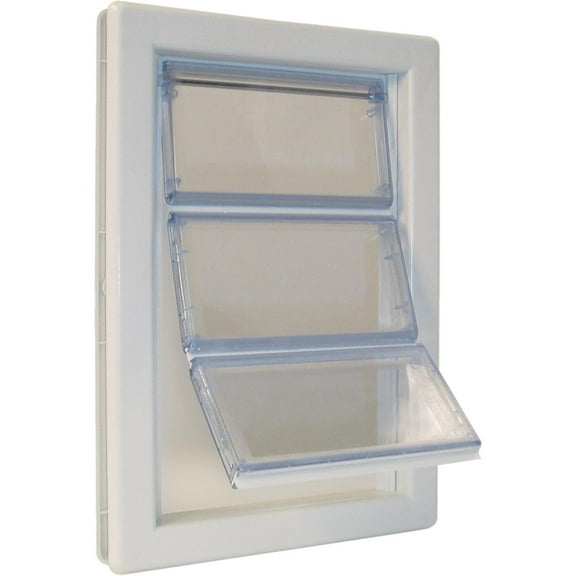 Ideal Airseal 10-1/4 In. x 15-3/4 In. Extra Large Plastic White Pet Door MFXL