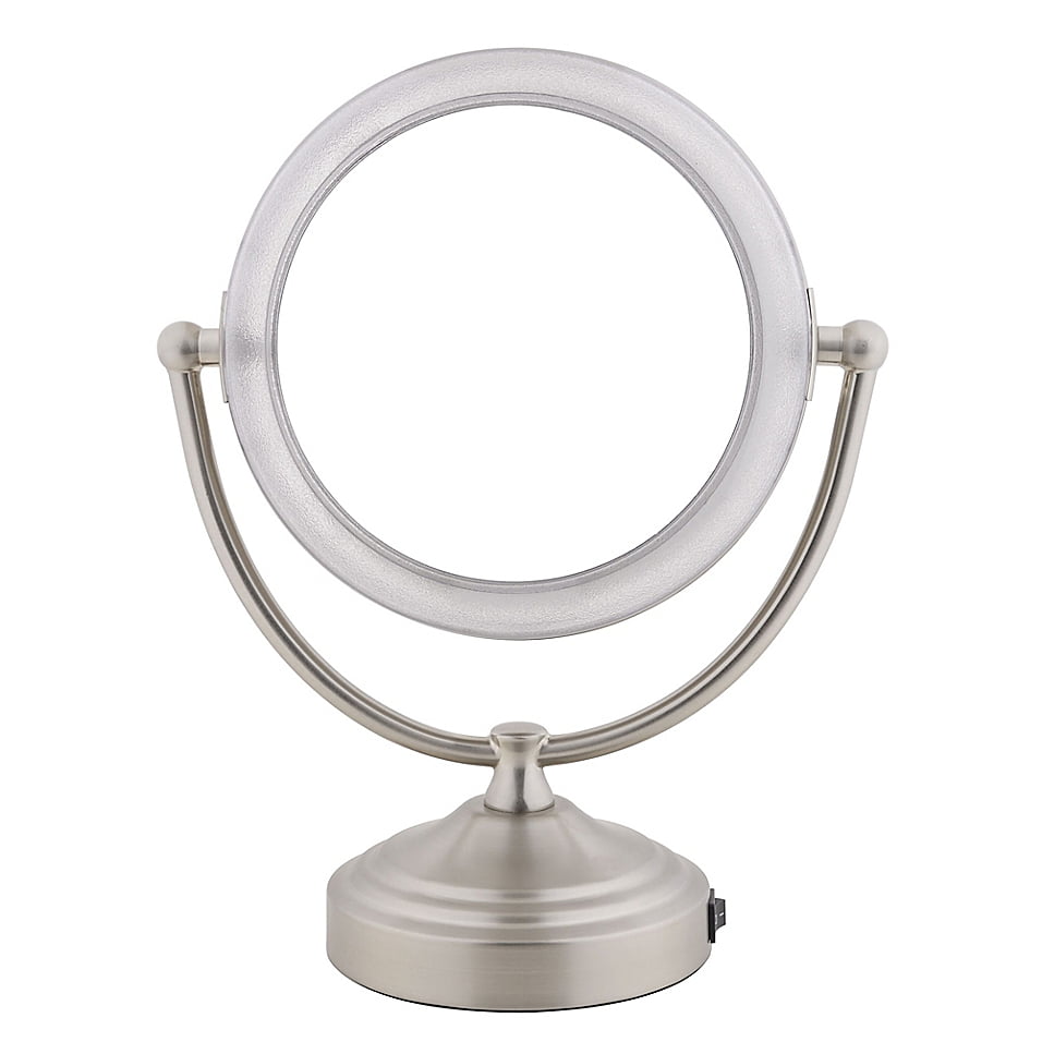 Ideal for Applying Makeup, the Rialto Fluorescent Light Vanity Mirror Has a Compact Design and