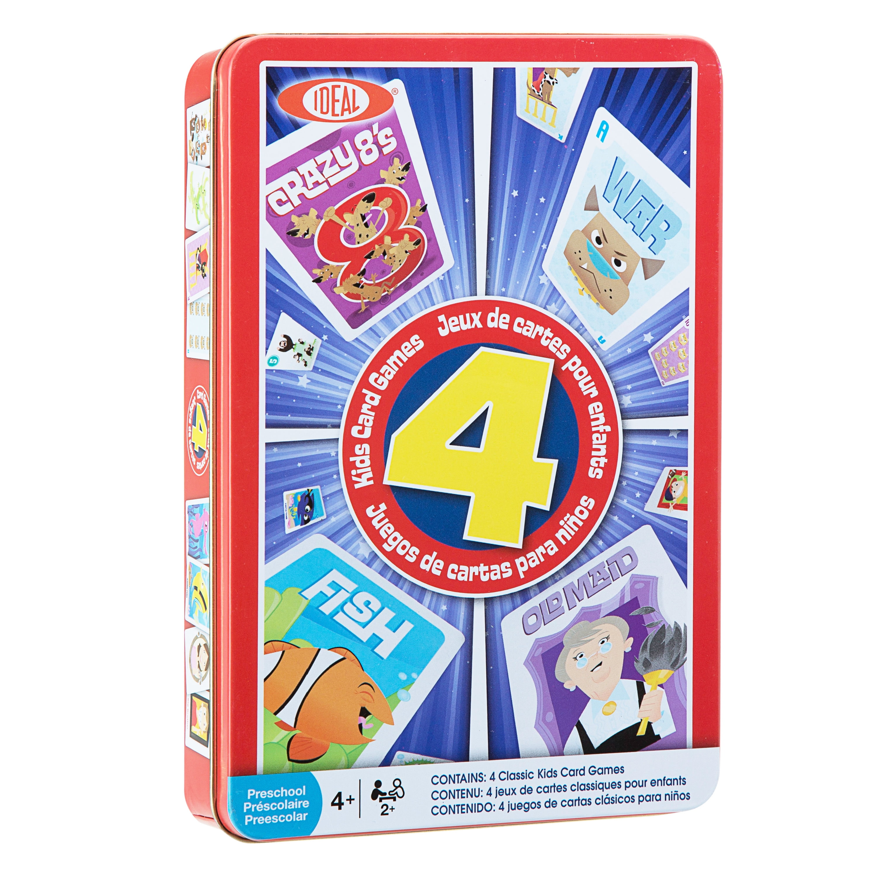 Ideal Children's 4 Card Games in Tin 