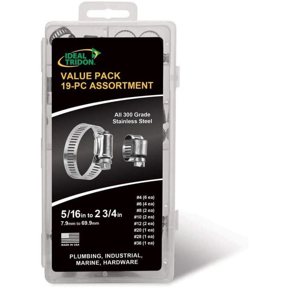 Ideal Clamp 999044674051 Assortment Pack - 19 Piece