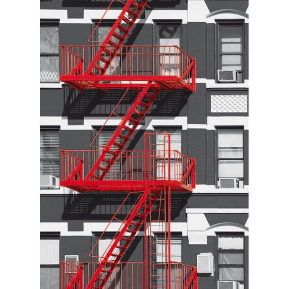 Ideal Décor Fire Escape Unpasted Paper Wall Mural, 50 sq. ft.