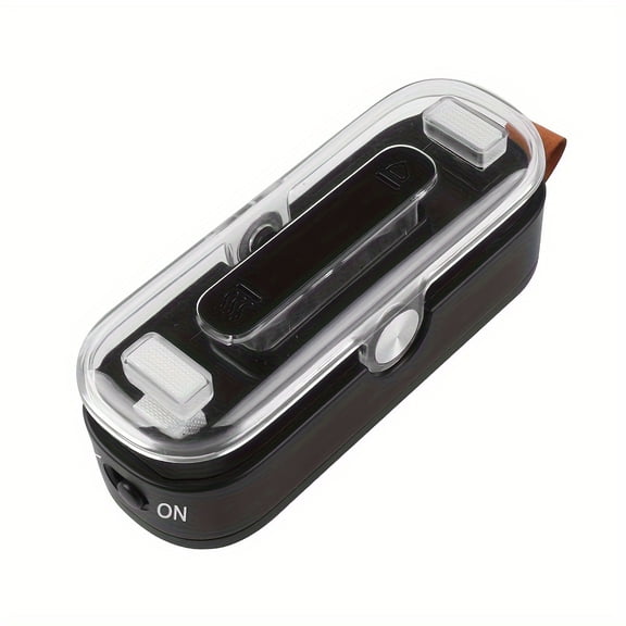 Ideal for Food Storage, Snacks, Cookies - Compact 2-in-1 Mini Bag Sealer & Cutter - Portable Heat Vacuum Sealer for Plastic Bags - Kitchen Essential --Black