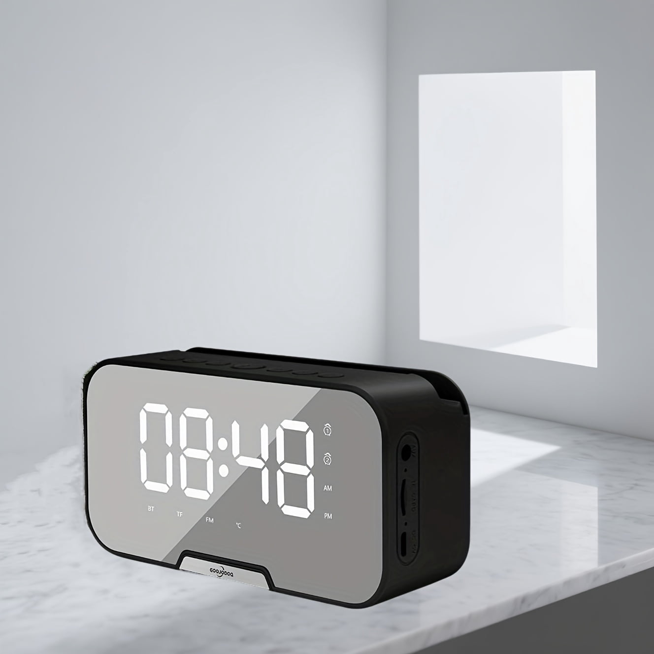 [Ideal Gift] Portable Speaker FM Radio Clock with Wireless Mic - Dual ...