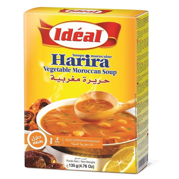 Ideal Harira Vegetable Moroccan Soup, 4.76 Oz, Halal for Ramadan Harrira