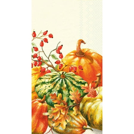 Ideal Home Range 16 Count Calabaza Banquet Napkins, Cream