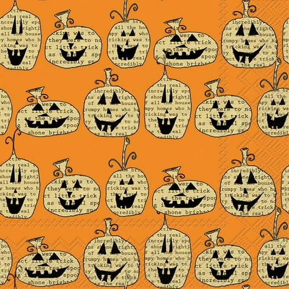 Ideal Home Range Lunch Napkins, Pumpkin Toss,2 PACK