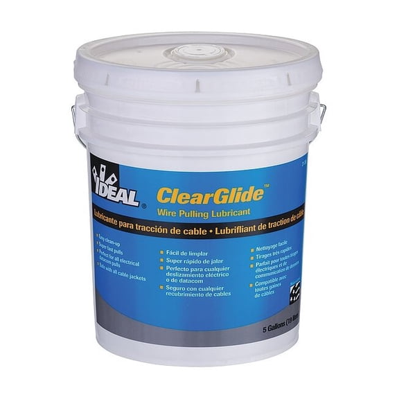 Ideal Industries Clear Glide 31-385 Machine & Tool Lubricant Pail, 5 gal - Clear