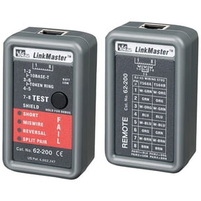 Ideal Industries Linkmaster UTP/STP Cable Tester, Dark Display, Cable Tester