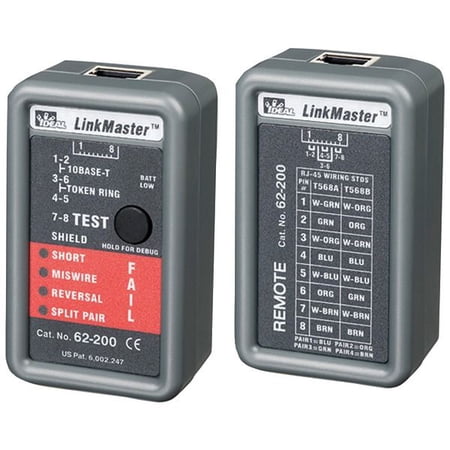 Ideal Industries Linkmaster UTP/STP Cable Tester, Dark Display, Cable Tester