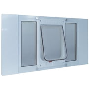 Ideal Pet Aluminum Sash ChubbyKat Flap Pet Door for Windows with Adjustable Width, Medium